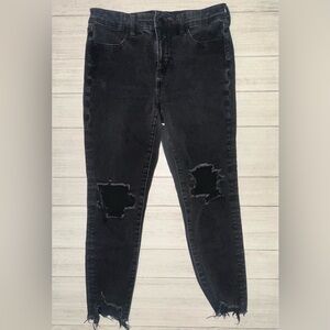 American Eagle Distressed Black Hi-Rise Jeggings
